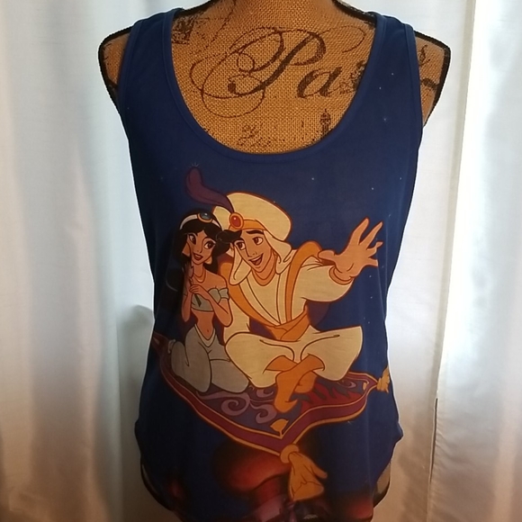 Disney Tops - Disney Aladdin Jasmine Flying Carpet Tank Top L